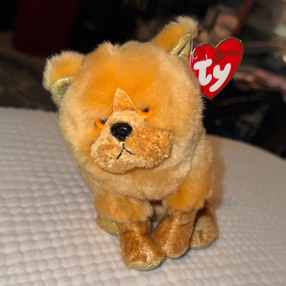 Ty Beanie Baby Chinese Zodiac Dog (Chow Chow) plush toy NWT *RARE*